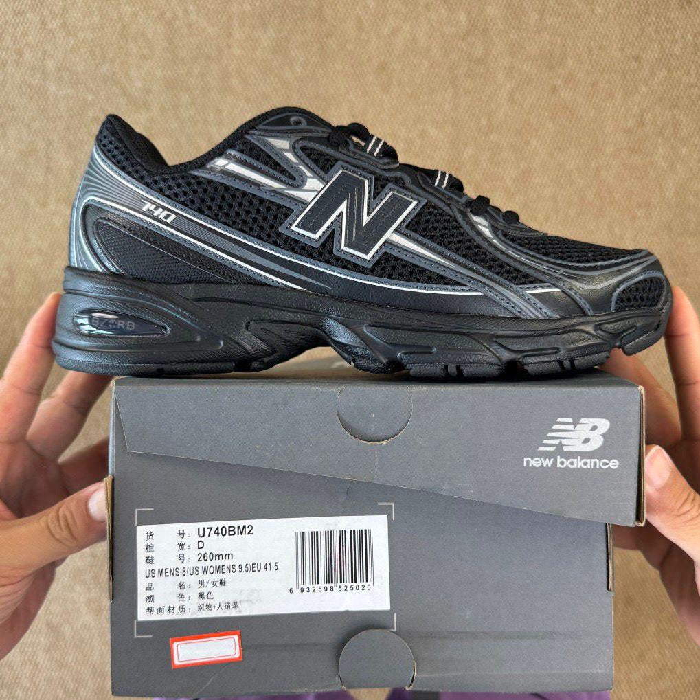 New Balance 740 Black Silver Metallic